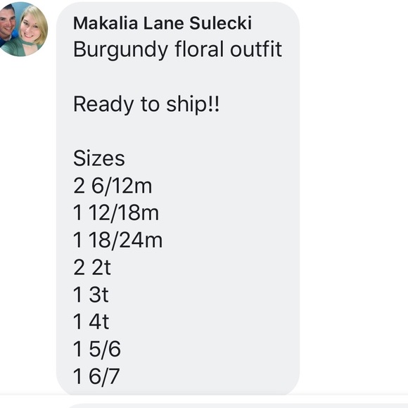 Burgundy outfit set - Picture 2 of 2